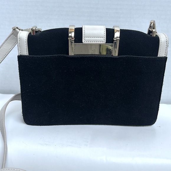 MARCIANO color block suede cream and black leather bag very clean condition. - Picture 3 of 10